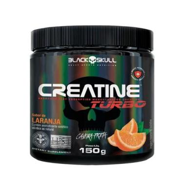 Imagem de creatina turbo laranja 150g pote black skull
