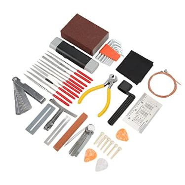 Imagem de RiToEasysports Conjunto Versátil de Ferramentas Luthier para Guitarra para Reparo, Medição e Manutenção - Serve para Acústico, Elétrico, Baixo, Banjo, Bandolim e Muito Mais - Metal Resistente + ABS