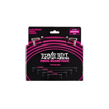 Imagem de Cabo plano de conexão Ernie Ball P06224, vários tamanhos, pacote com 8