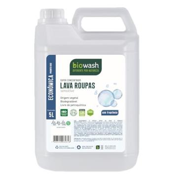 Imagem de Biowash Lava Roupas Líquido Sensitive 5L - Dispensa o uso de amaciante