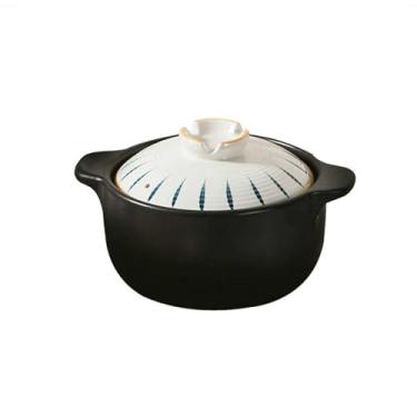 Imagem de Conjunto de pratos de cerâmica de estilo chinês para jantar e combinação de utensílios de mesa de inauguração de casa - caçarola de grama chiba de 2,5 L