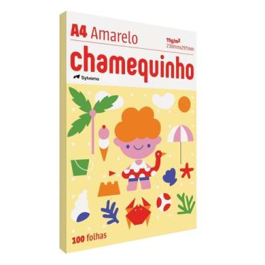 Imagem de Papel Sulfite Chamequinho A4 210x297mm 75g 100fls - Chamex, Amarelo