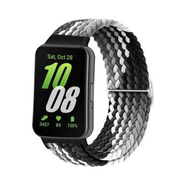 Imagem de Pulseira Ajustável De Nylon Trançado Para Samsung Galaxy Fit 3, Acessó