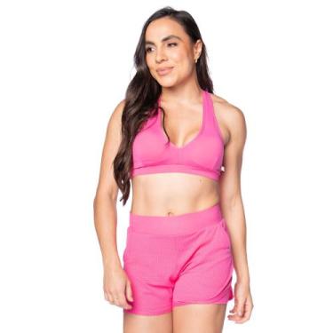 Imagem de Top Feminino Estilo do Corpo de Malha Nadador Pink, Pink, G