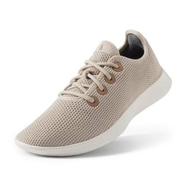 Imagem de Allbirds Tênis masculino Tree Runner, uso diário, lavável na máquina, feito com materiais naturais, Bege robusto (sola branca natural), 38
