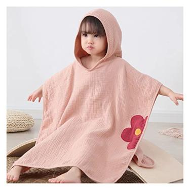 Imagem de Estink Toalha Com Capuz para Bebê Toalha de Banho Infantil 4 Camadas Absorvente Toalha de Algodão Com Capuz para Uso Em Casa Praia Piscina (Desenho animado)