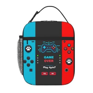 Imagem de UEQIKI Lancheira isolada com controle de jogo para mulheres e homens, lancheira reutilizável à prova de vazamento com compartimento térmico, lancheira para adultos, trabalho, viagem, piquenique