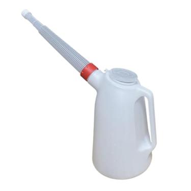 Imagem de Generic Jarra medidora de óleo com bico longo, com alça, espessa e à prova de vazamentos, com tampa, ideal para oficinas automotivas, 4l