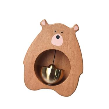 Imagem de Generic Campainha de madeira para lojistas, sino de porta com som claro, enfeite de campainha para entrada de loja, decoração, Madeira de Faia