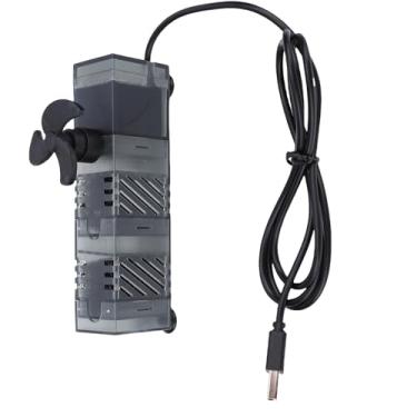 Imagem de HEEPDD Bomba de Circulação de água Submersível, Bomba de Filtro de Aquário USB de Alta Eficiência, Funcionamento Silencioso para Tanques de Tartarugas, Tanques de Peixes Com Design
