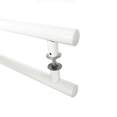 Imagem de Puxador Para Porta Tubular Duplo Em Alumínio 40cm - DECORPLACE, Branco