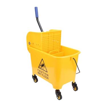 Imagem de Jectse Balde de Esfregão, Espremedor de Prensa Lateral de 20L Balde de Esfregão Comercial Com Rodas e Alça, para Limpeza de Piso Em Restaurantes, Escritórios, Locais Industriais