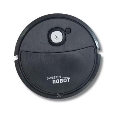 Imagem de Mini Aspirador De Pó Robô Moderno Varre E aspira Envio Imediato - AJP