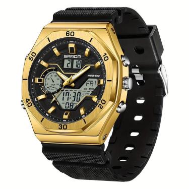 Imagem de Relógio Esportivo Masculino Analógico com Dupla Exibição Multifuncional Impermeavel