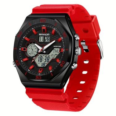 Imagem de Relógio Esportivo Masculino Analógico com Dupla Exibição Multifuncional Impermeavel