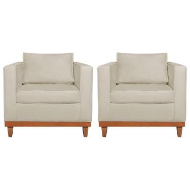 Imagem de Kit 2 Poltronas Decorativa Europa Bouclé Adj Decor Bege