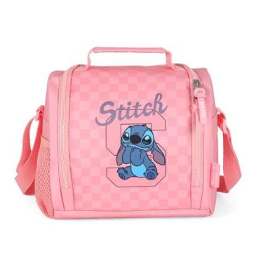 Imagem de Lancheira Térmica Stitch Quadriculada Rosa LA50053SC Lançamento 2026 -