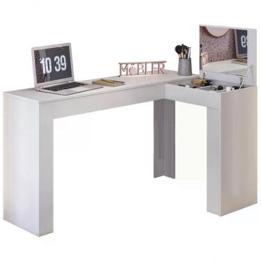 Imagem de Escrivaninha Penteadeira De Canto 3003029 Branco Mbl Branco