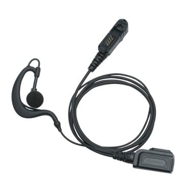Imagem de Klykon Fone de ouvido XPR3500e com microfone PTT compatível com Motorola XPR3500 XPR3000 XPR3300 XPR3300e Walkie Talkie rádio bidirecional formato G preto