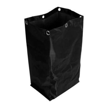Imagem de DimyFew Saco de carrinho de limpeza Saco de carrinho de serviço de hotel de lixo de serviço de limpeza à prova d'água espessado para diversos hotéis, Preto