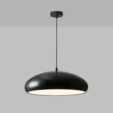 Imagem de Luminária Pendente Grande Em Metal Preto, Luminária Pendente Moderna De Meados Do Século, Luminária De Teto Com 3 Luzes, Luminária Pendente Grande Para Cozinha, Ilha E Sala De Jantar