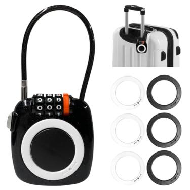 Imagem de Dexmary 2 peças de trava de suporte AirTag, compatível com Apple AirTag, trava de mochila com cabo de arame para bagagem, crianças, mochila, mala, bicicleta