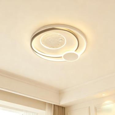 Imagem de Luminária de Teto LED 90W - 3 Cores Ajustáveis, Espectro Solar, Zero Cintilação, Voltagem Dupla 127V/220V, Super Brilhante para Luminária de Teto para Sala, Quarto e Plafon para Cozinha, 54x53x8,5cm