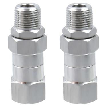 Imagem de LC LICTOP Acessórios giratórios para lavadora de alta pressão NPT 3/8, 2 peças de junção de conector de design sem emaranhados, encaixe macho e fêmea para lavadora de pressão e mangueira