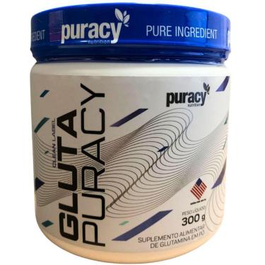 Imagem de Glutamina Puracy 300g Pura Suplemento Recuperação Muscular Sabor Original