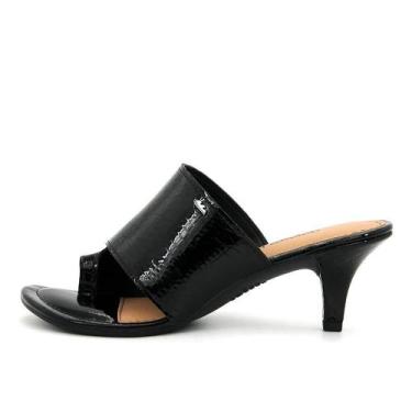 Imagem de Tamanco Dakota Pala Ampla Salto Medio Fino, 36, Preto