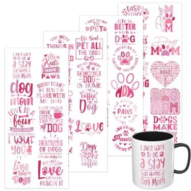 Imagem de Elewins 4 peças/conjunto de papel de transferência autoadesivo UV DTF Dia das Mães para garrafas de água, laptops e geladeira DIY artesanato de alta viscosidade UV DTF papel de transferência (citações