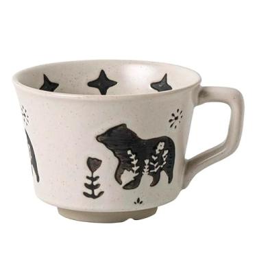 Imagem de Tvvtuww Caneca de café de cerâmica, caneca de 350 ml, urso preto, conjunto de 1, copo novidade com alça, copo divertido de grés para café, leite, chá, mocha latte, cappuccino, expresso, adorável urso