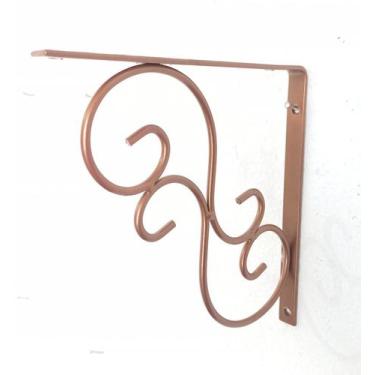 Imagem de Mão Francesa de Ferro Reforçada 20x20 Rose Gold - StiloArteMetal