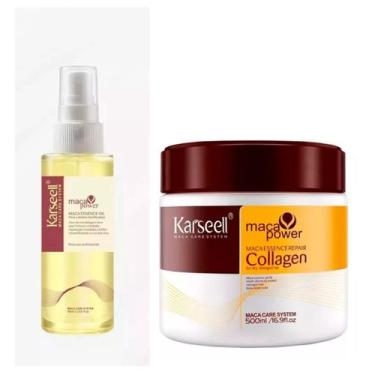 Imagem de Máscara Karseell collagen 500gr e Óleo Essense 50 ml Original