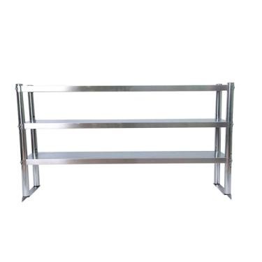 Imagem de Prateleiras de metal de aço inoxidável e prateleira de armazenamento industrial de cozinha para mesa de preparação e trabalho (70 x 30 cm/27,5 x 11,8 pol, 3T)