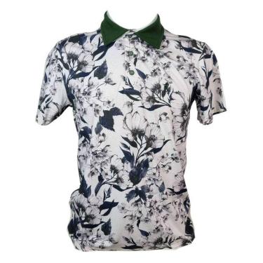 Imagem de Camiseta Polo Masculina Floral Sglum M-Masculino