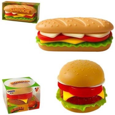 Imagem de Kit Mini Hambúrguer e Sanduíche Monta e Desmonta Brinquedo - Marca