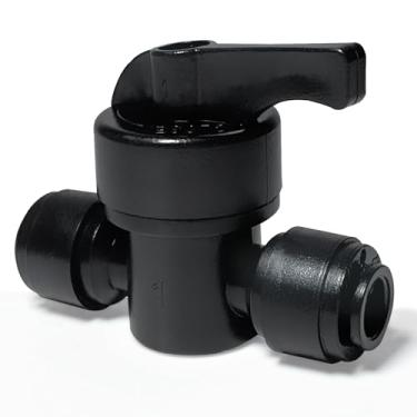 Imagem de Pacote com 5 Válvula de desligamento de irrigação por gotejamento de 0,6 cm, válvula de acoplamento universal de tubulação de irrigação por gotejamento, encaixe de travamento de conector sem vazamento