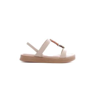 Imagem de Sandália Flatform Dakota Pedrarias Off White, 37