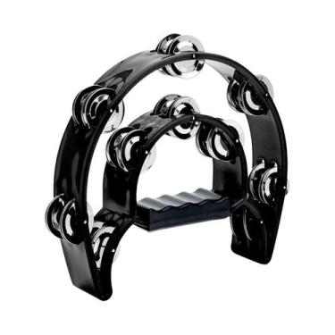 Imagem de Tamborim De Metal Com Duas Fileiras De Jingles, Instrumento Musical Po