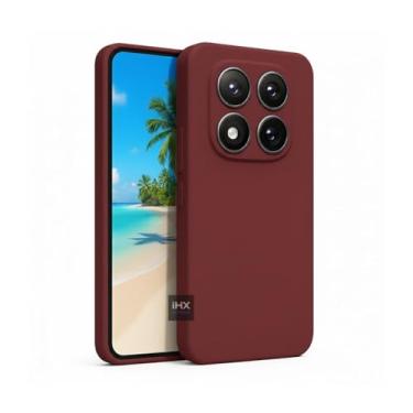Imagem de Capa Capinha Case Compatível Xiaomi Poco X7 Silicone Aveludada Anti Impacto Reforçada Emborrachado Com Proteção De Câmera Premium (VINHO)