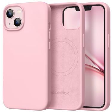 Imagem de GolbinBox Capa magnética para iPhone 13, compatível com MagSafe, [forro de microfibra macio antiarranhões], capa protetora de silicone líquido fino à prova de choque para iPhone 13 de 6,1 polegadas,