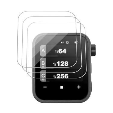 Imagem de FJIASTB Protetor de tela para GODOX X3 Pro Flash Trigger, filme de vidro temperado 9H, resistência a impactos, anti-impressões digitais, alta sensibilidade, pacote com 3
