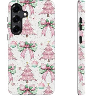 Imagem de DEENAKIN Capa fofa para Samsung Galaxy S24 Plus - Compatível com carregamento sem fio - Silicone macio de camada dupla + capa rígida - Design elegante de flores silvestres - Capa de telefone chique