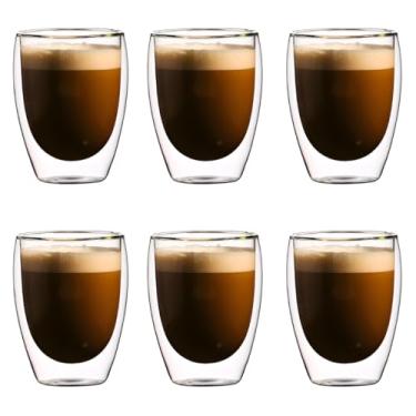 Imagem de Copo Duo Vidro Premium 350ml Parede Dupla Térmico para Chá Café Suco Capuccino Dolce Gusto Elegante (6)