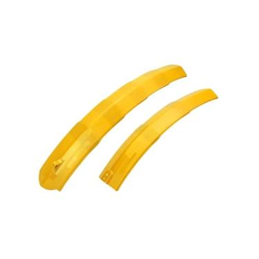 Imagem de Conjunto de para-lamas para bicicleta MTB de 26 a 29 polegadas, estável, dianteiro, ajustável, traseiro, aileron, alargado, acessórios para bicicleta XC(Yellwo D)