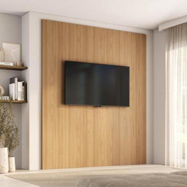 Imagem de Painel para Tv até 75 Polegadas 200x230cm Liso Aruá CabeCasa MadeiraOr