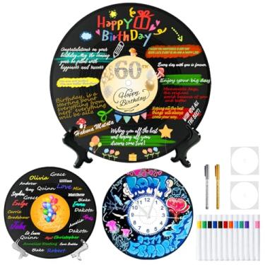 Imagem de CSCHENGO 3 peças de discos de vinil em branco 30,5 cm decorações de aniversário de discos de vinil, rabiscos em discos falsos, discos para parede, cartaz de letreiro de lembrancinha de festa estética