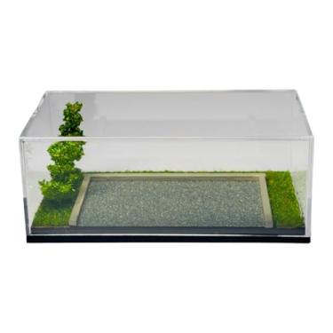 Imagem de Fiocias Vitrine para Miniaturas de Carros Na Escala 1/64, com Cena de Estacionamento, árvore Artificial E Capa Protetora Contra Poeira.