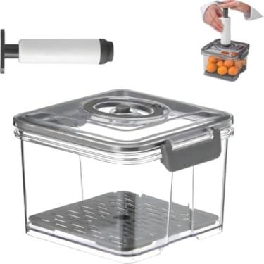 Imagem de Pote Hermetico com Bomba de Vacuo 1,5L - Cinza